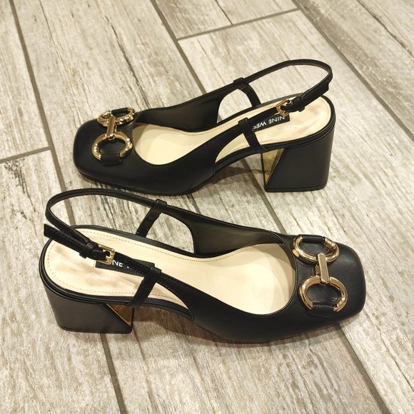 NINE WEST Genuine leather Women's slingback shoes size 8 - Picture 14 of 14